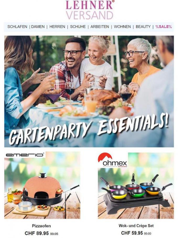 Gartenparty Essentials!. Lehner Versand (2021-08-15-2021-08-15)