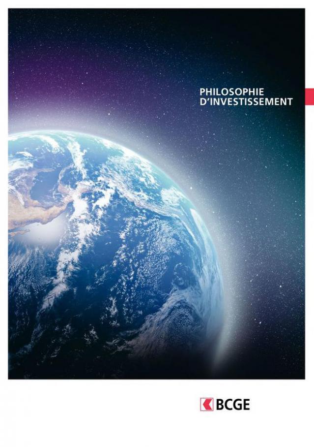Philosophie D’investissement. BCGE (2021-10-13-2021-10-13)