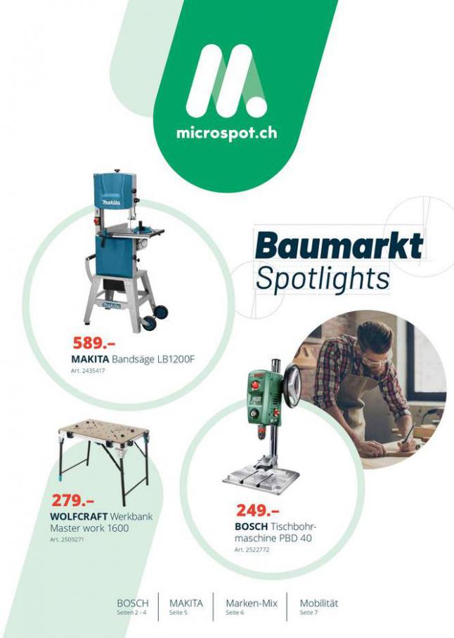 Baumarkt Spotlights. Microspot (2021-10-31-2021-10-31)