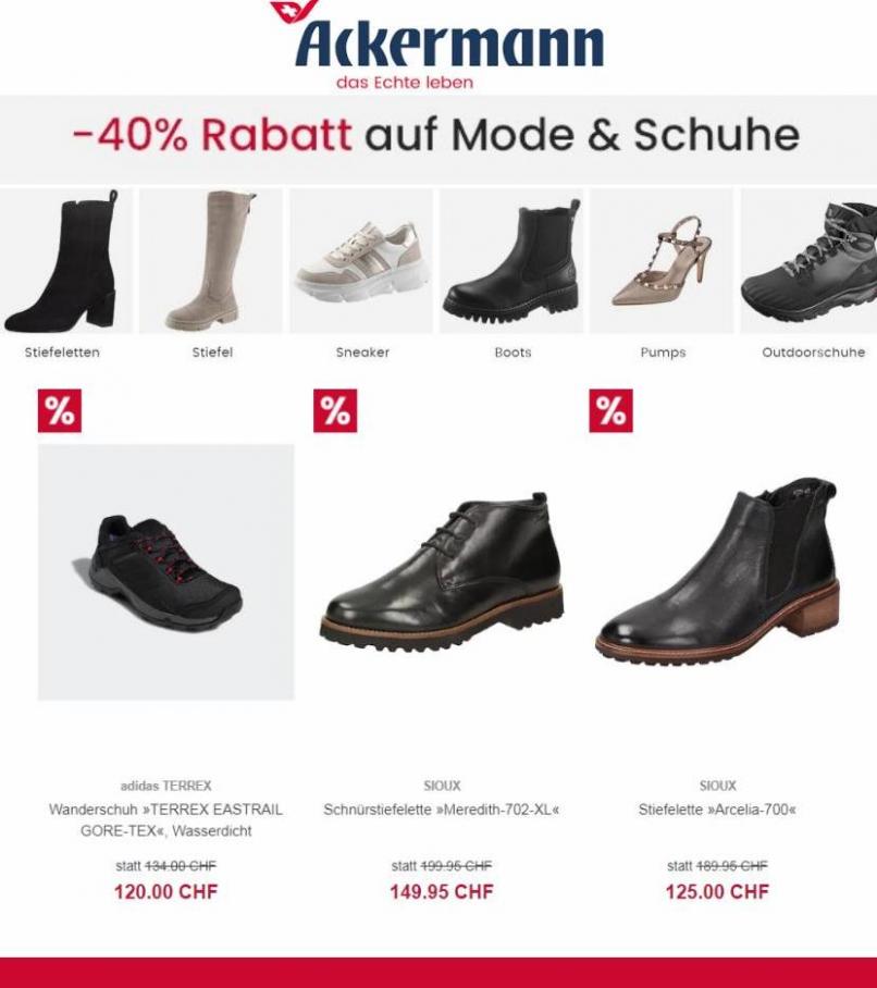 -40% Rabatt auf Mode & Schuhe. Ackermann (2021-12-29-2021-12-29)