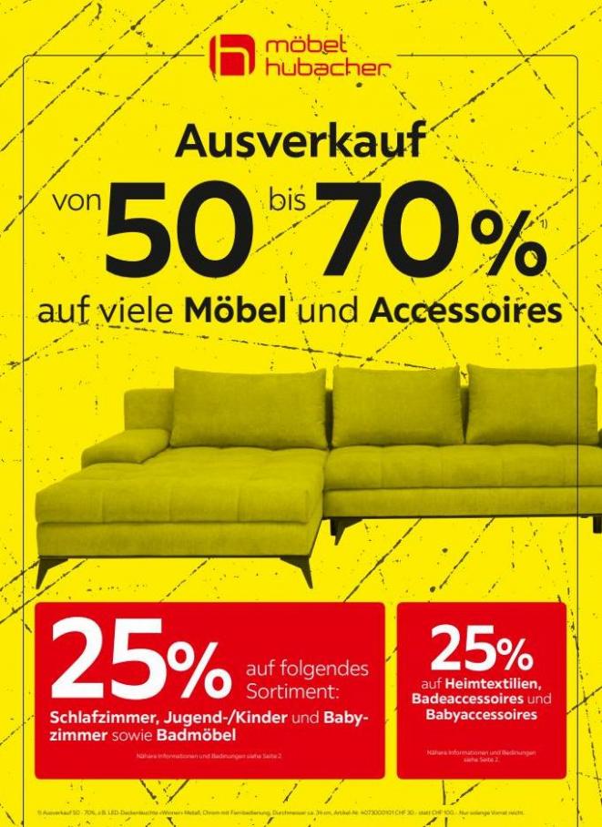 Ausverkauf 50-70%. Möbel Hubacher (2022-01-09-2022-01-09)