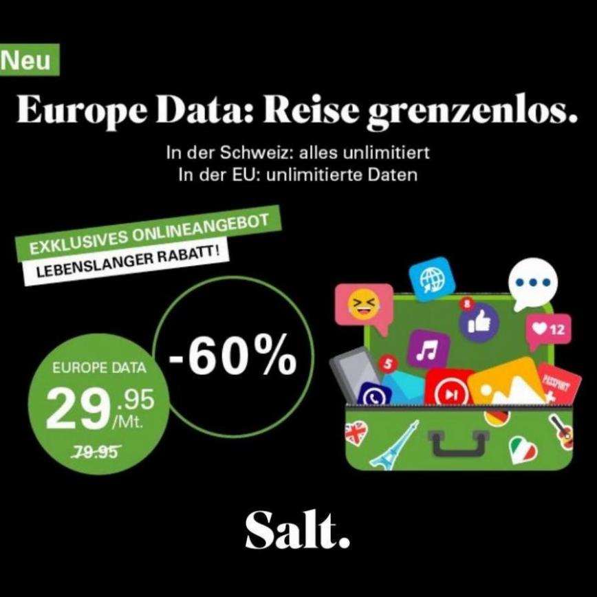 Europe Data: reise grenzenlos. 60%. Salt (2022-03-21-2022-03-21)