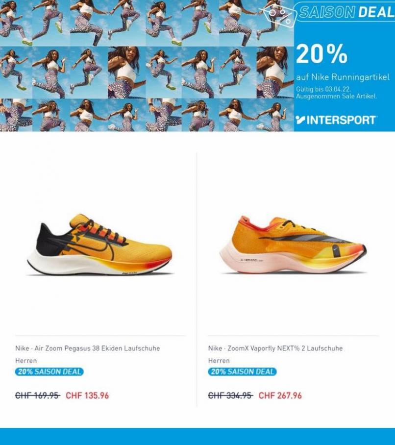 Saison Deal -20% auf Nike Runningartikel. Intersport (2022-04-03-2022-04-03)