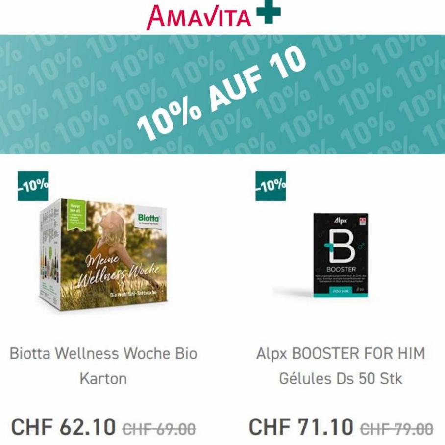 10% Rabatt auf die 10 beliebtesten Online Produkte. Amavita (2022-04-10-2022-04-10)