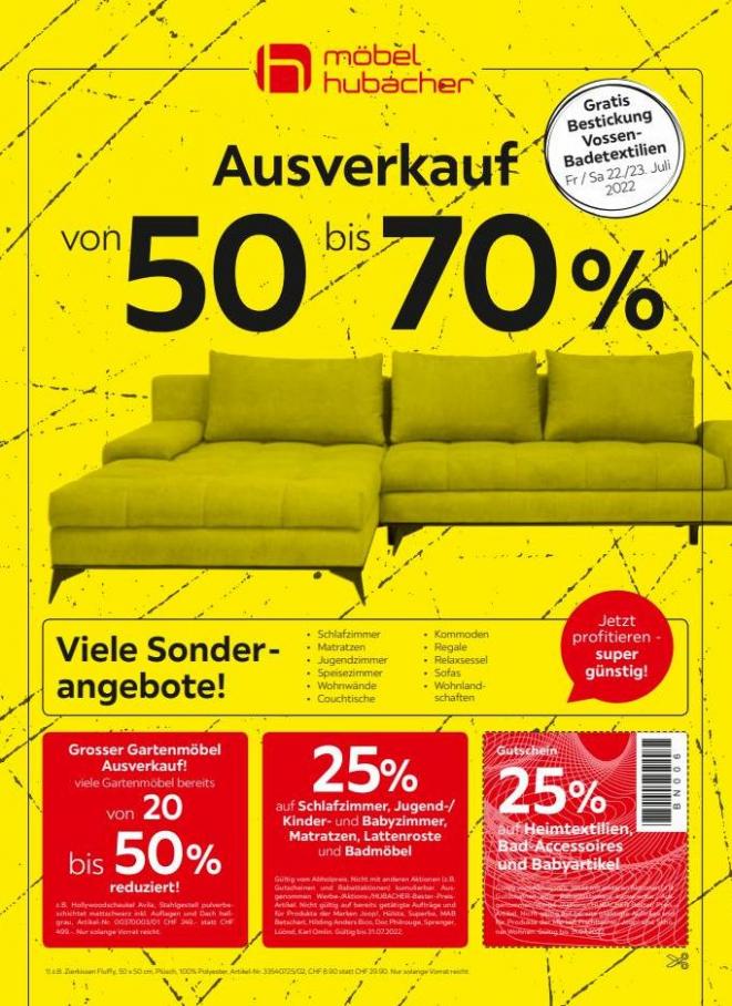 Möbel Hubacher Ausverkauf. Möbel Hubacher (2022-07-31-2022-07-31)