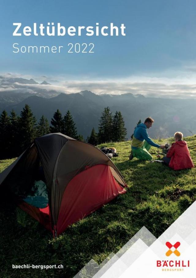Zeltübersicht Sommer 2022. Bächli Bergsport (2022-09-01-2022-09-01)