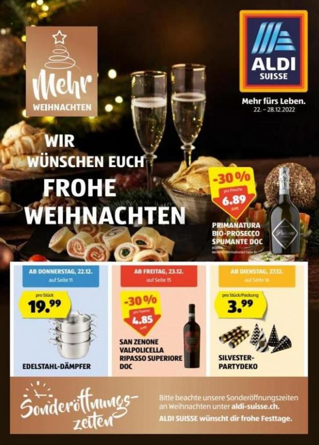 Blätter online im ALDI SUISSE Flugblatt. Aldi (2022-12-28-2022-12-28)