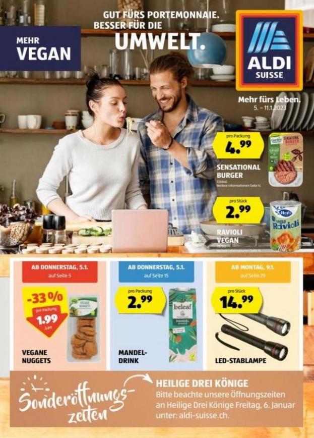 Blätter online im ALDI SUISSE Flugblatt. Aldi (2023-01-11-2023-01-11)